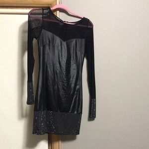 Bebe black bodycon dress